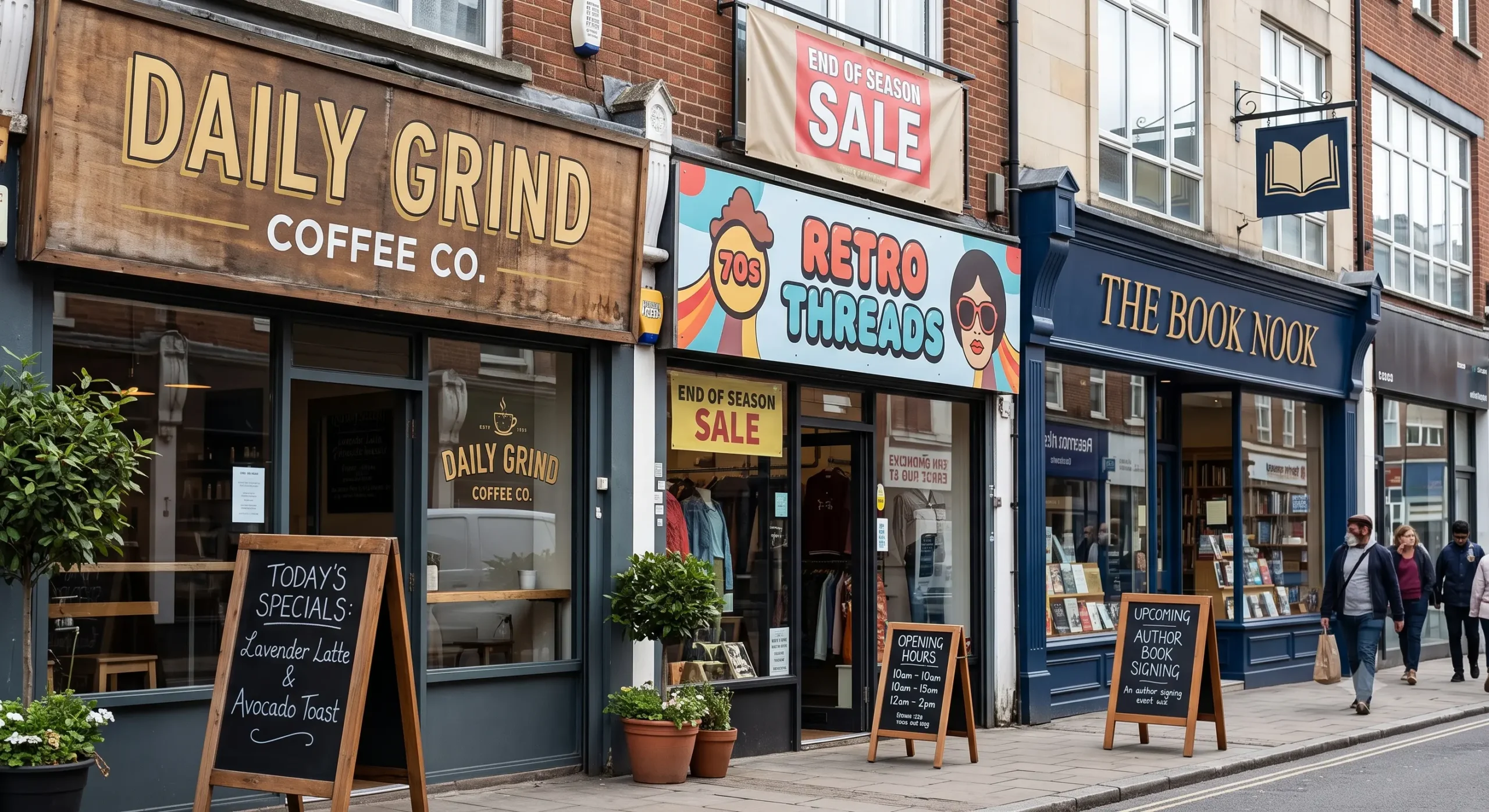 Heavy-duty, sun-resistant flex hoardings and glow sign boards (backlit/non-backlit) designed to give your retail store a professional and bold identity.